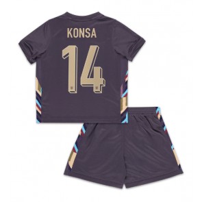 England Ezri Konsa #14 Replica Away Stadium Kit for Kids Euro 2024 Short Sleeve (+ pants)